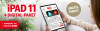 Werbung für iPAD 11 mit Digital-Paket, bietet E-PAPER inklusive WAZ PLUS.