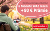 6 Monate WAZ lesen + 80 € Prämie. Jetzt bestellen