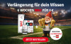 Text: Verlängerung für dein Wissen. 6 Wochen Zeitung für 6 € inkl. LEGO-Pokal