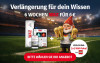 Text: Verlängerung für dein Wissen. 6 Wochen Zeitung für 6 € inkl. LEGO-Pokal