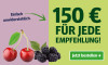 Anzeige für ein Zeitungsabonnement. Text: "150 € für jede Empfehlung!" und Button „Jetzt bestellen“.